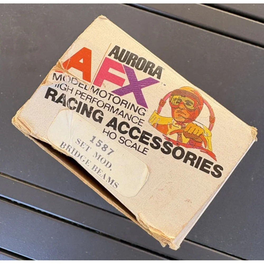 1972 AURORA AFX SLOT CAR RACING ACCESSORIES #1587 BRIDGE BEAMS NOS MADE IN USA